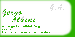 gergo albini business card